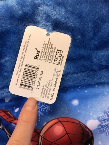 Ruz Marvel Spider-Man Christmas Stocking Blue Back - Picture 2 of 2