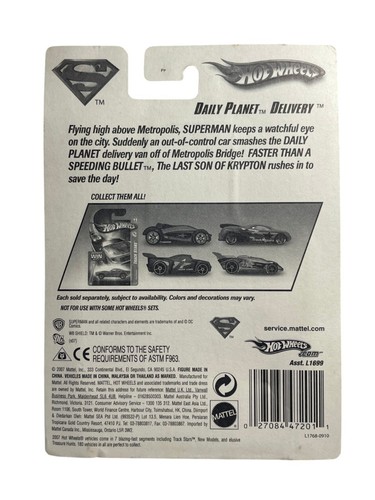 2007 HOT WHEELS Mattel SUPERMAN Daily Planet Delivery Diecast Car Set NEW - Picture 2 of 2