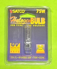 SATCO S3546 75W 120V 75 WATT HALOGN G9 DOUBLE LOOP BASE LIGHT BULB