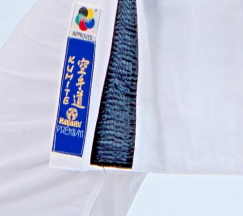 Hayashi PREMIUM KUMITE WKF Karate Gi FIGHTERS SPARRING Uniform LIGHT Poly White - Picture 6 of 8
