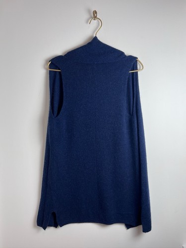 Brora maglione donna cashmere cardigan gilet blu accogliente 4-6 - Foto 11 di 13