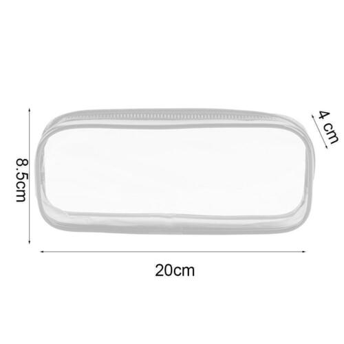 Clear Pencil Bags Exam Pencil Cases Waterproof Zippered G1A5 O8T2 Bags U5K7 C6X4 - Picture 4 of 13