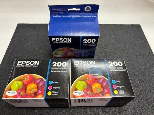 3 - Genuine New, Old Stock Epson 200 Color Ink Cartridges