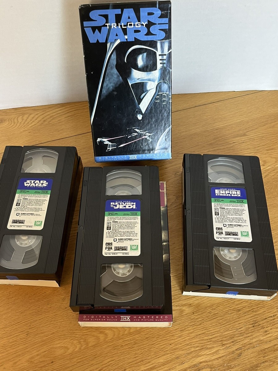 Vintage Star Wars Trilogy 3-Tape 1995 VHS Return of The Jedi