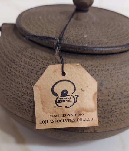 NOS VINTAGE Teapot Nanbu Studios Roji Teapot Kettle, BROWN, Cast Iron, Japan - Picture 3 of 15