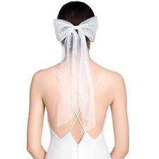 Bachelorette Veil - Pearl Veil Short Veil White Bridal Veil, Veil for Bachelo...