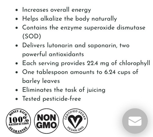 AIM BarleyLife Juice Powder of Young Barley Grass Convenient Capsules Vegan X2 - Picture 5 of 19