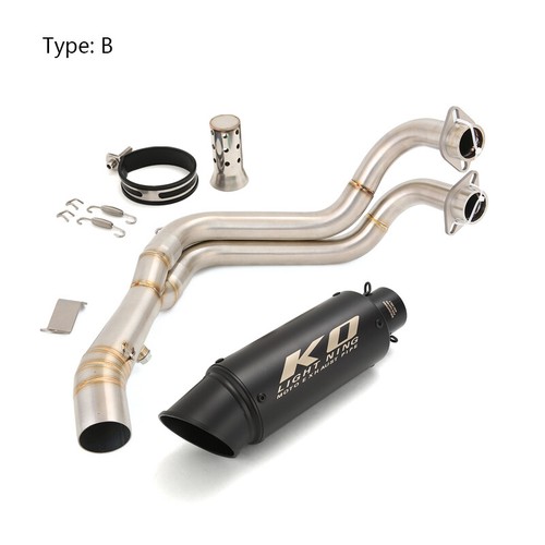For Yamaha R7 2021-2025 MT07 FZ07 TRACER 7 Exhaust Header Pipe Muffler DB Killer - Picture 3 of 20