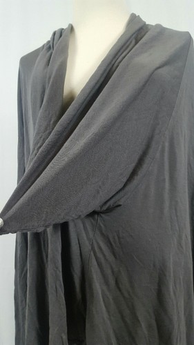Micheal Stars Grey Cowl Neck High Low Shark Bite Top Long Sleeve Size OS - Picture 9 of 11