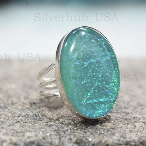 Australian Triplet Opal Gemstone925 Sterling Silver Valentine Ring JewelryRM-274 - Picture 2 of 9