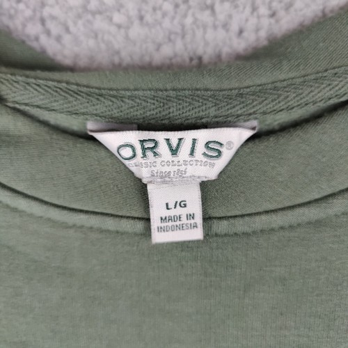 Sudadera Pullover Orvis Para Mujer Top Corto Verde Oliva Para Mujer Grande Manga Completa - Imagen 3 de 9