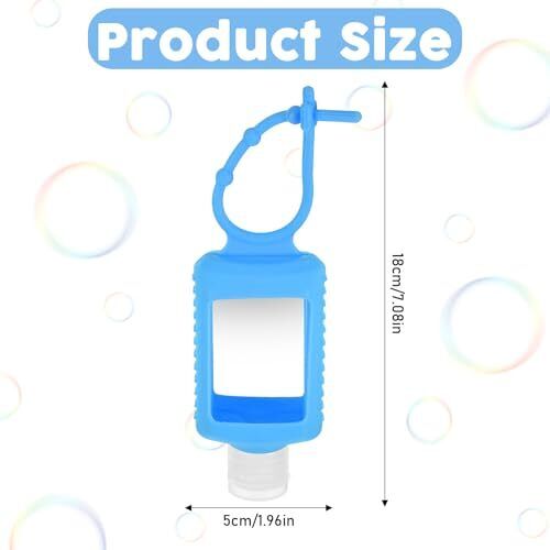 4 Pcs Travel Size Clear Bottles with Silicone Keychain Empty Hand Sanitizer - Picture 6 of 7