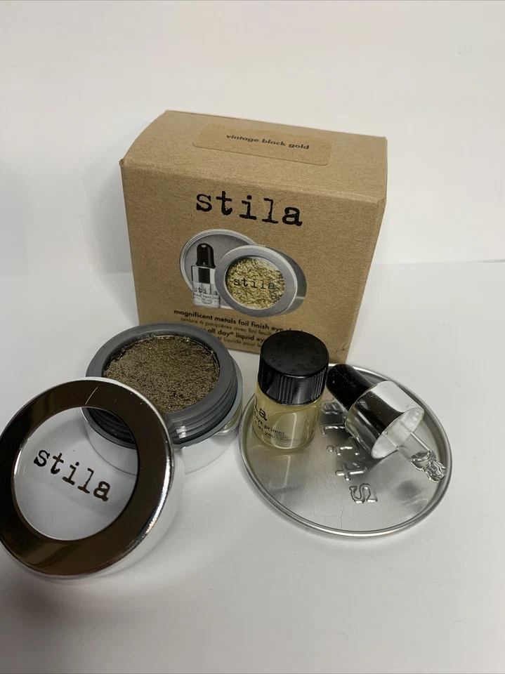 STILA MAGNIFICENT METALS FOIL FINISH EYE SHADOW METALLICVintage Black Gold NIB. - Image 2 of 4