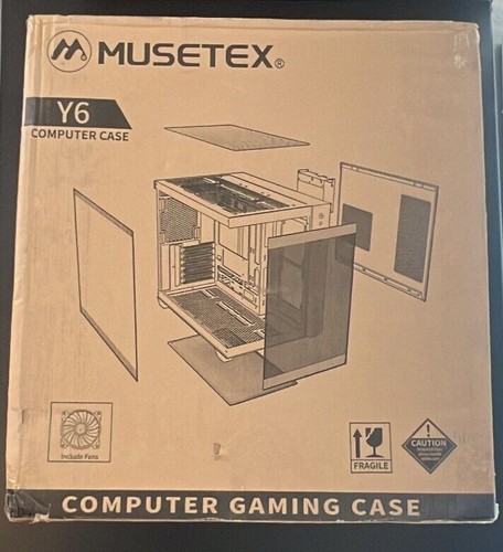 MUSETEX ATX PC Case, 3 x 120mm Fans Pre-Installed, 360MM RAD Support - Picture 2 of 5