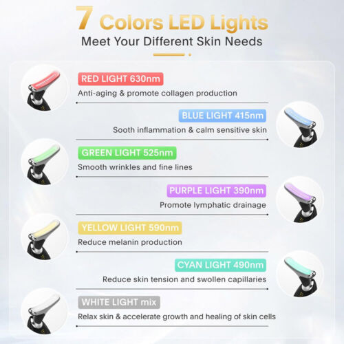 Neck Face Lifting Massager LED Skin Tighten Light Therapy Device Anti Wrinkle US - Picture 4 of 13