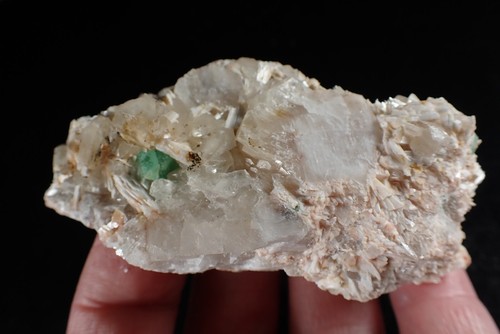 FLUORITE * FINE OCTAHEDRON ON CALCITE + LAUMONTITE !!! Litice, CZECH REPUBLIC - Picture 2 of 15