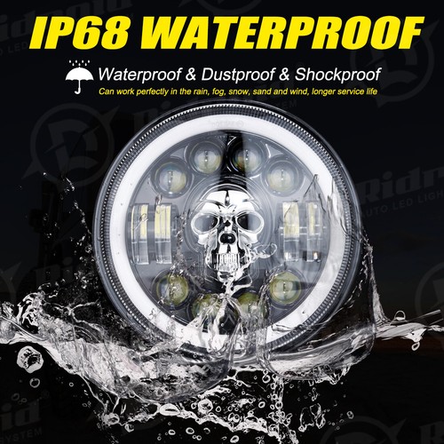 RGB 7inch LED Headlights Halo + 4inch Fog Light Combo for Jeep Wrangler JK JKU - Picture 7 of 18