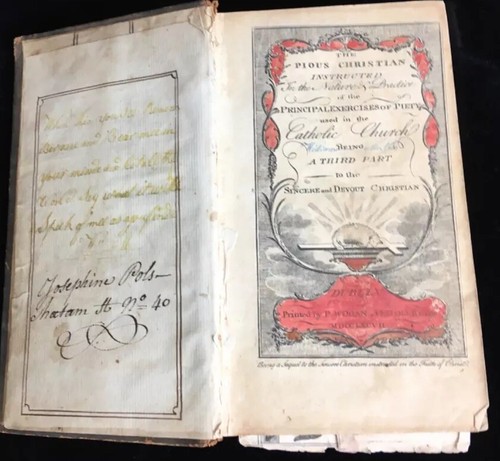 RARE 300 YEAR OLD Antiquarian Book,1700 Era The Pious Christian, orig. - Picture 2 of 11