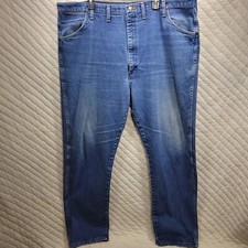 Vtg Wrangler Jeans Men 46x34 Western Cowboy Workwear Denim Made In USA 31MWZ