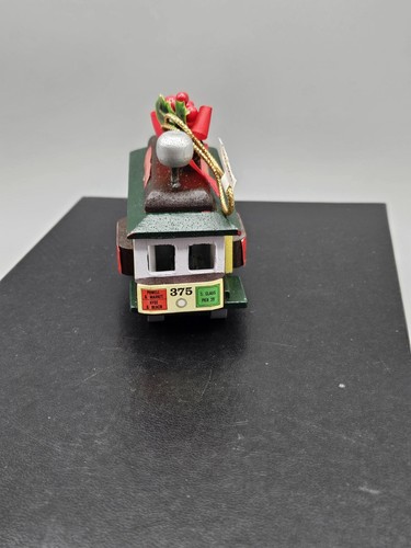 Holz SAN FRANCISCO CABLE CAR Powell & Market # 375 Ornament von KCI Vintage - Bild 4 von 6