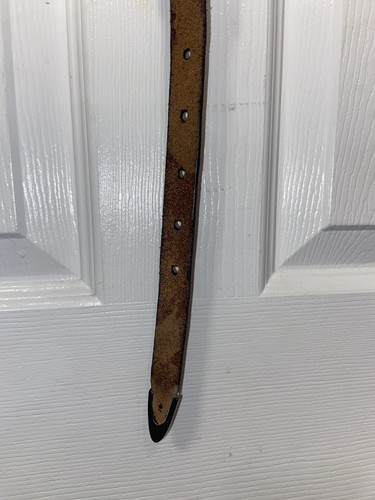 Sterling Silver Buckle Brown Leather Belt Handmade by Judy Pollock 38.5” Length - Picture 14 of 21