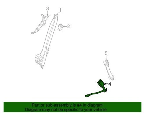 Hebilla de cinturón de seguridad original Ford Lincoln Mercury 2006-2011 Milán BE5Z-5461203-AC Foto 2 de 2