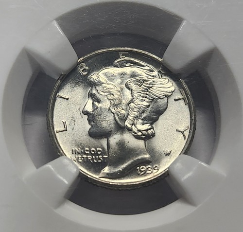 1939 D Mercury Dime MS64 FB NGC - Picture 3 of 6