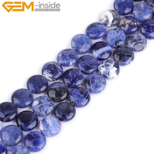 Natürliche Sodalith Unakit Münze Perlen für Mädchen Schmuck Herstellung 15" Geschenk 8mm-35mm - Bild 23 von 100