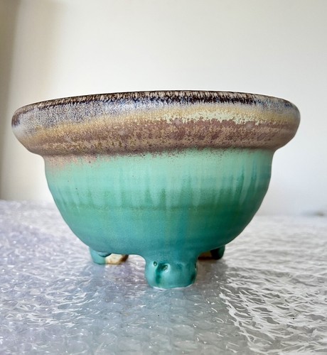 Brand New Hand made Clay Enamel Glazed Succulent Pot/planter With Drainage #47 - Picture 3 of 7