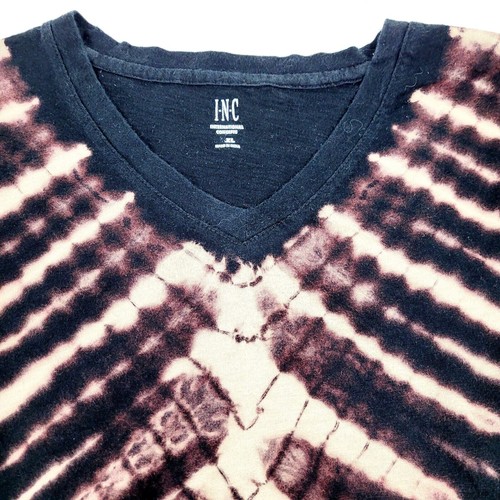 INC International Men's T-Shirt Size XL Short Sleeve V-Neck Died Black 100% Cott - Picture 3 of 7