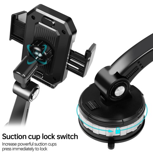 Truck Dashboard Dash Mount Phone Holder Suction-Cup Cradle Car GPS Windscreen C1 - Picture 6 of 10