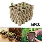 10Pcs Nursery Pots Biodegradable Paper Pulp Peat quality Pots Planting Garden