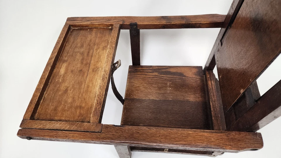 Antigua silla alta plegable de madera para niños rareza vintage envío gratuito Foto 2 de 4