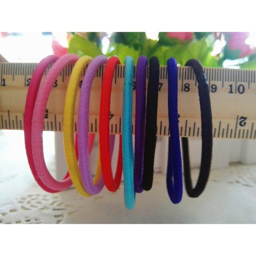 50pcs Nylon Rubber Bands High Elasticity Ponytail Holder Hair Ties Rope - Picture 5 of 5