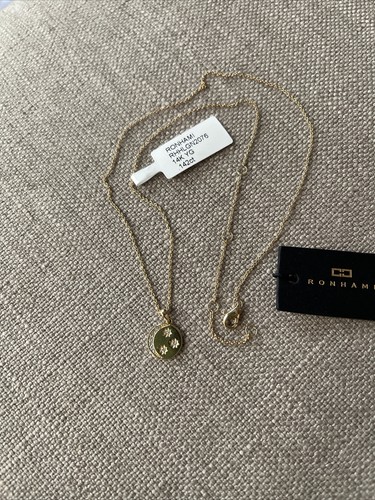 Collar Colgante Ron Hami 14k Estrella Diamante y Luna Media Luna Ajustable 15-18 Boho - Imagen 6 de 14