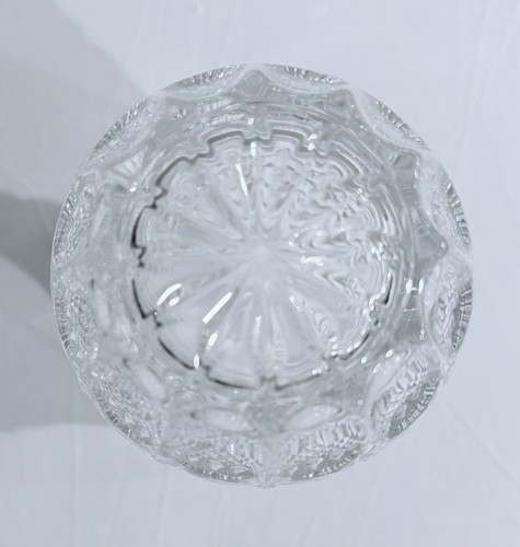 Home Beautiful Japanese Cut Lead Crystal Textured Vase Heavy Vintage - Picture 4 of 7