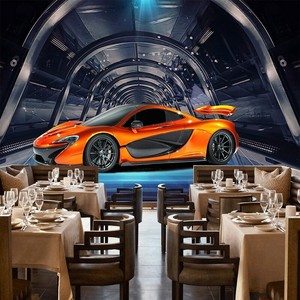 Details About 3d Orange Sports Car Wall Mural Wallpaper Living Room Bedroom Lounge