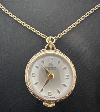 Rare Vintage Bucherer Gold-Filled Panoramic Ball Skeleton Pendant Watch [084 WEy