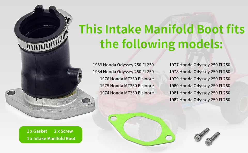 Carburetor Intake Manifold Boot For Honda Odyssey MT250 Elsinore 1974 1975 1976 Foto 4 de 4