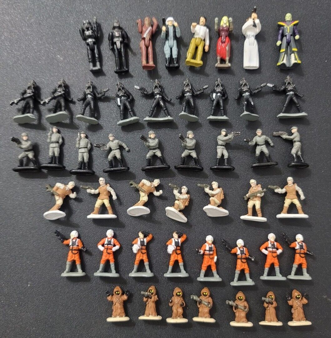 LOT 48 VTG Star Wars Micro Machines Action Figures Leia X