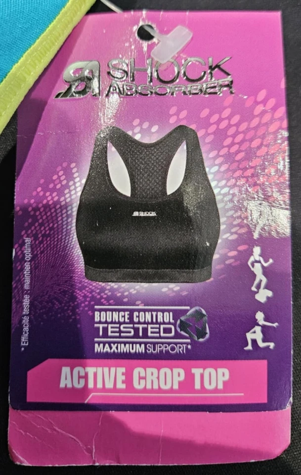 Sujetador Deportivo Amortiguador Blanco S Sin Cable Soporte Máximo Activo Crop Top B5047 Foto 3 de 4