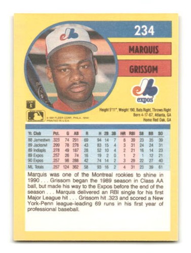 1991 Fleer Baseball Card #1 - #350 - - - Pick A Card - - - Complete a Set - Picture 277 of 419