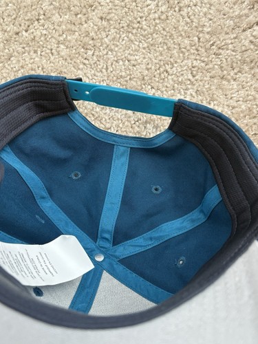 Patagonia P-6 Logo Roger That Hat Mid Crown Teal & Grey Adjustable Cap - Picture 4 of 5