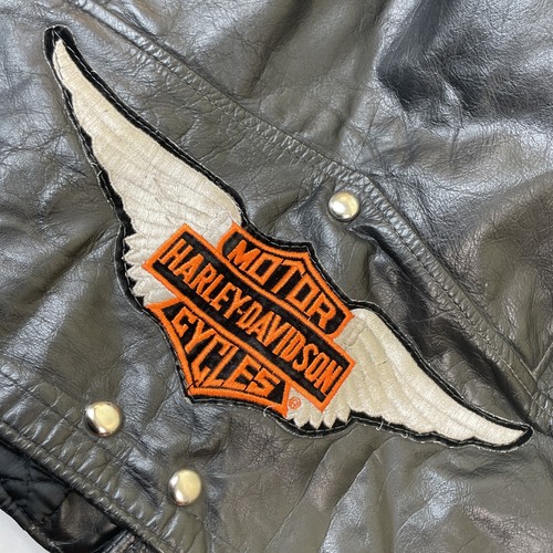 Vintage Montgomery Ward Leather Motorcycle Jacket Mens Harley Davidson Med Large - Picture 12 of 20