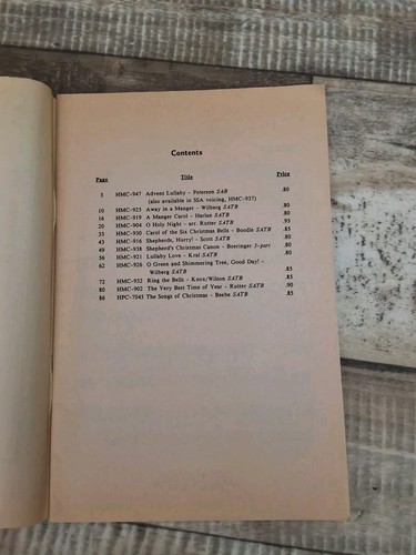 Lot of 6 1987 Christmas SATB Choral Music Newsprint Edition Himshaw Sheet Music - Picture 4 of 9