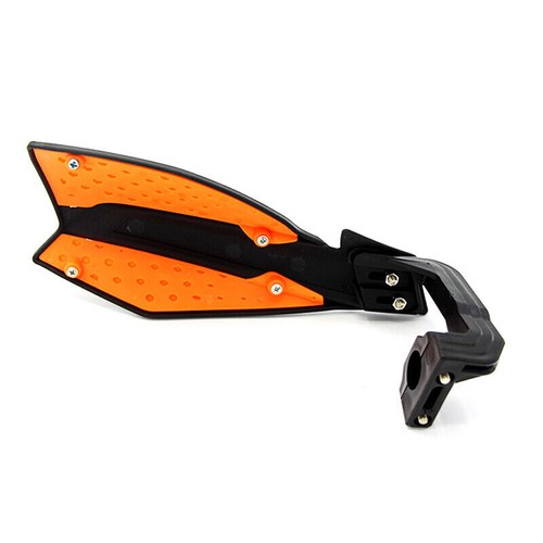 Wind Deflector Motorcycle Universal Orange+Black 7/8" Hand Guard Handlebars - Picture 6 of 12