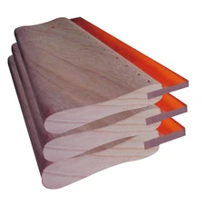 3pcs 6.3" (16cm) Screen Printing Squeegee Silk Screen Hand Tool wood Ink Scraper