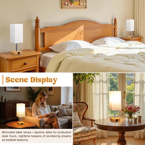 Nachttischlampen, Tischlampe für Wohnzimmer Schlafzimmer, Touch Lampen Nachttisch - Bild 5 von 5