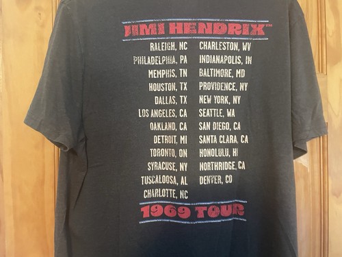 Jimi Hendrix 1969 schwarzes Konzert Tour T-Shirt, Größe Extra-Large - Bild 9 von 16