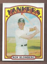1972 Topps #203 RON BLOMBERG ROOKIE RC **CENTERED** NEAR MINT CONDITION